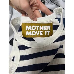 NWT MOTHER Striped The Chin Up Tank Size Large